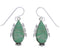 Silver Turquoise Inlay Hook Dangle Earrings FX31381